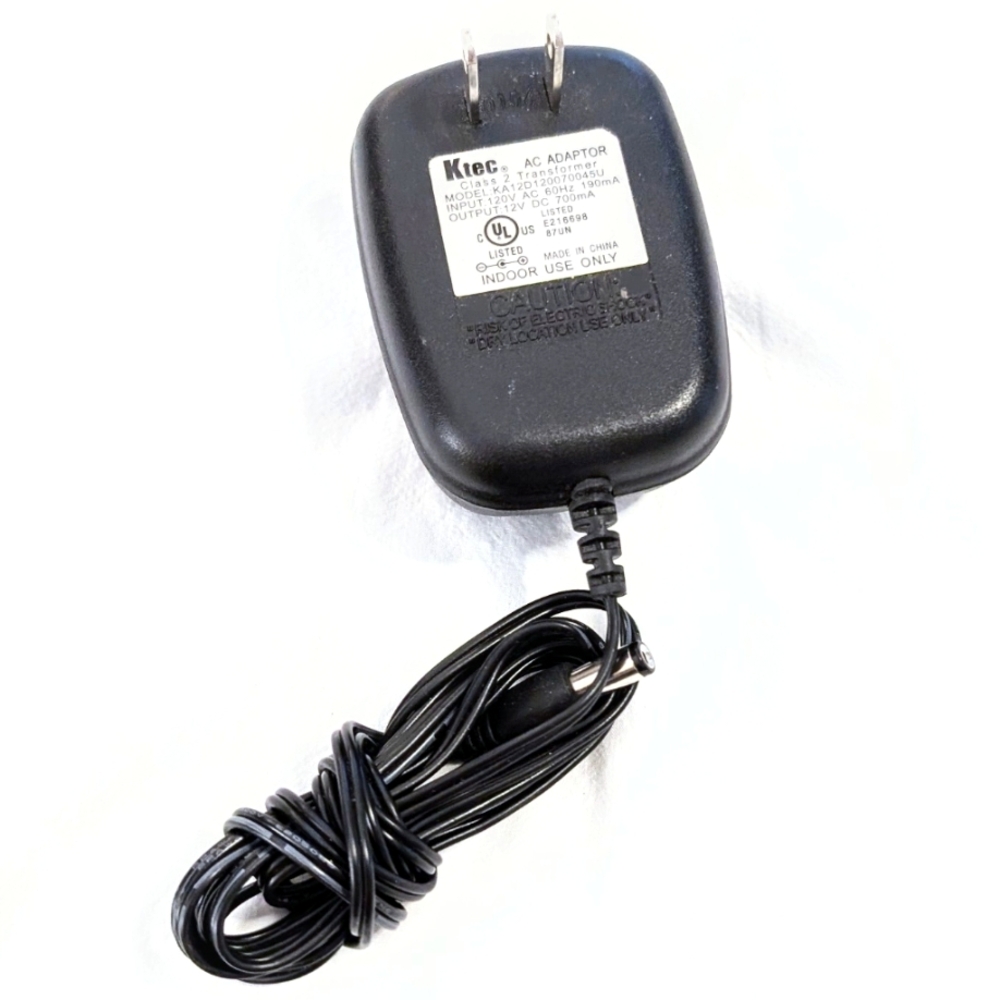 Ktec AC Adapter KA12D120070045U – 12V 700mA DC Power Supply